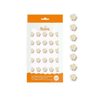 Picture of 30 SUGAR DECORATION SMALL FLOWER WHITE